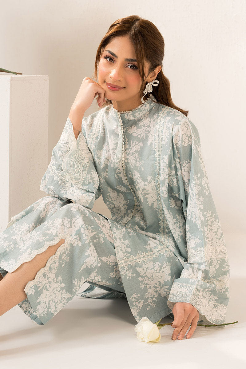 Cross Stitch | Exclusive Pret | Aquatic Maze -2 PC (Shirt & Trouser)