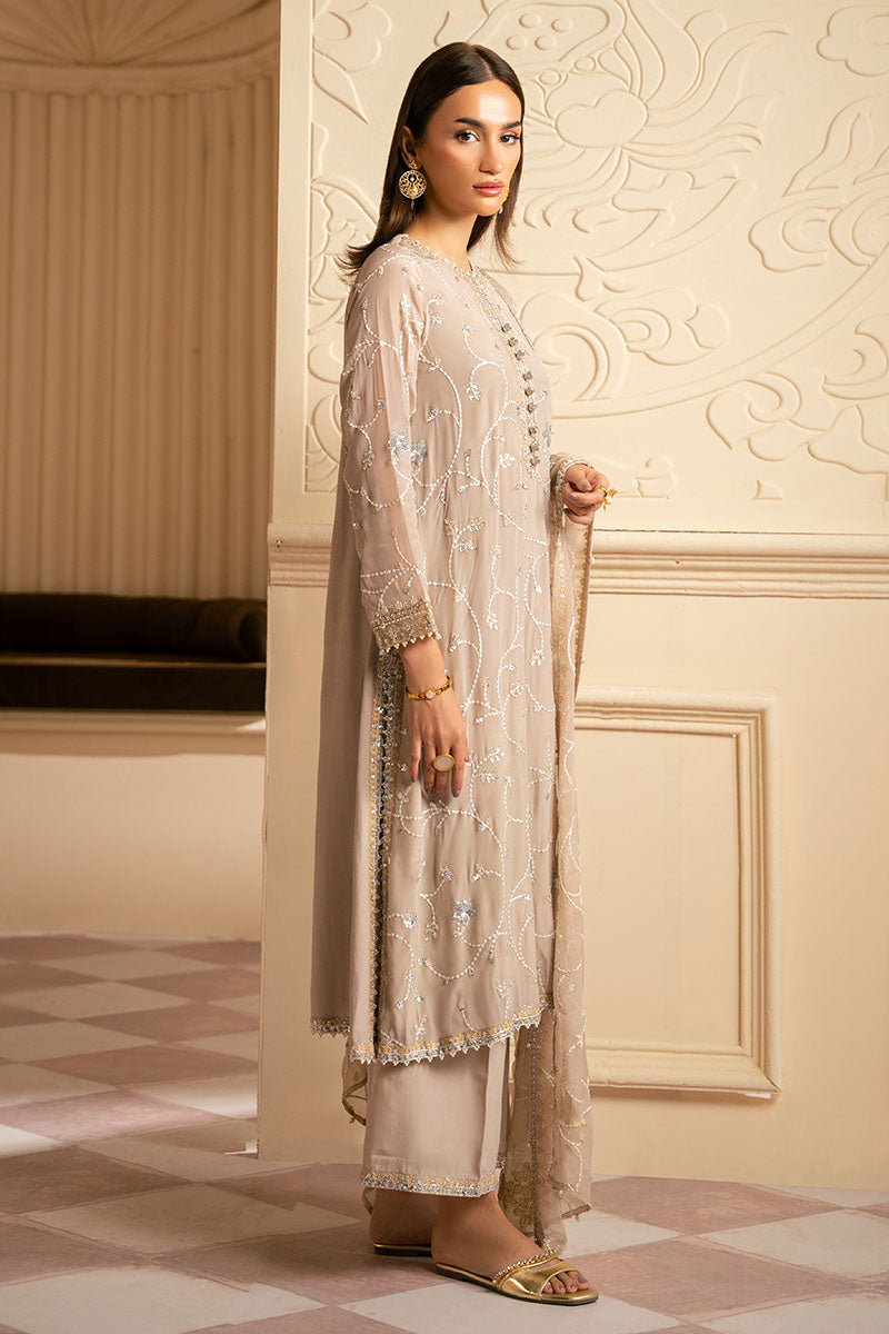 Cross Stitch | Luxury Pret | Gold Muse-3PC (Shirt, Trouser & Dupatta), image 6