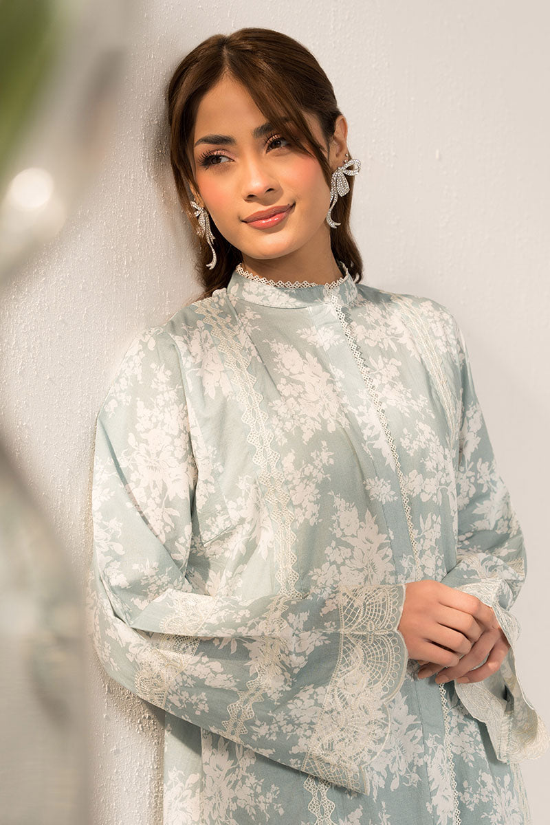 Cross Stitch | Exclusive Pret | Aquatic Maze -2 PC (Shirt & Trouser), image 3