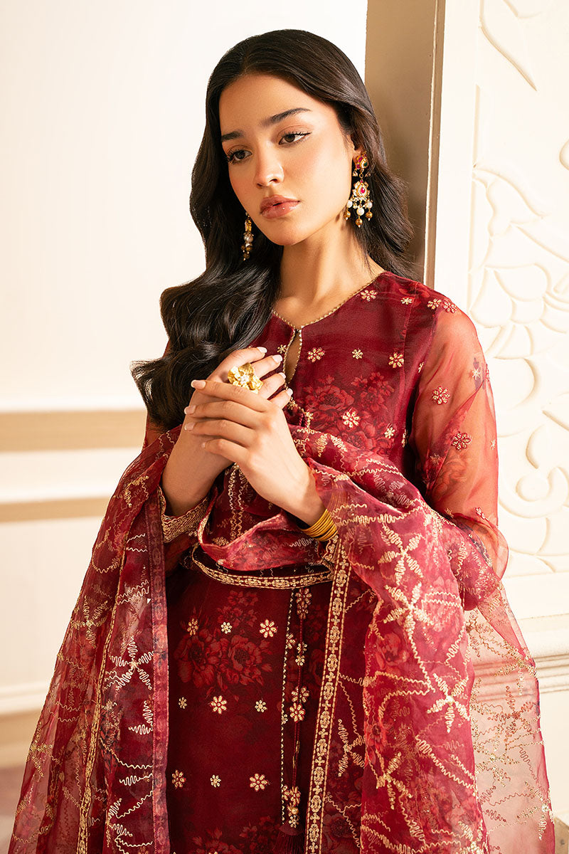 Cross Stitch | Luxury Pret | Ruby Rush-2PC (Shirt & Dupatta)-1