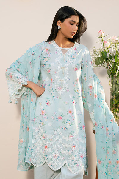 Cross Stitch | Mahiri Lawn 25 | AQUA DEW -  Maria B Ladies Clothes - Original Designer Dress - House of Maryam