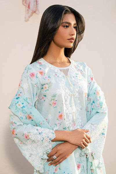 Cross Stitch | Mahiri Lawn 25 | AQUA DEW -  Maria B Ladies Clothes - Original Designer Dress - House of Maryam