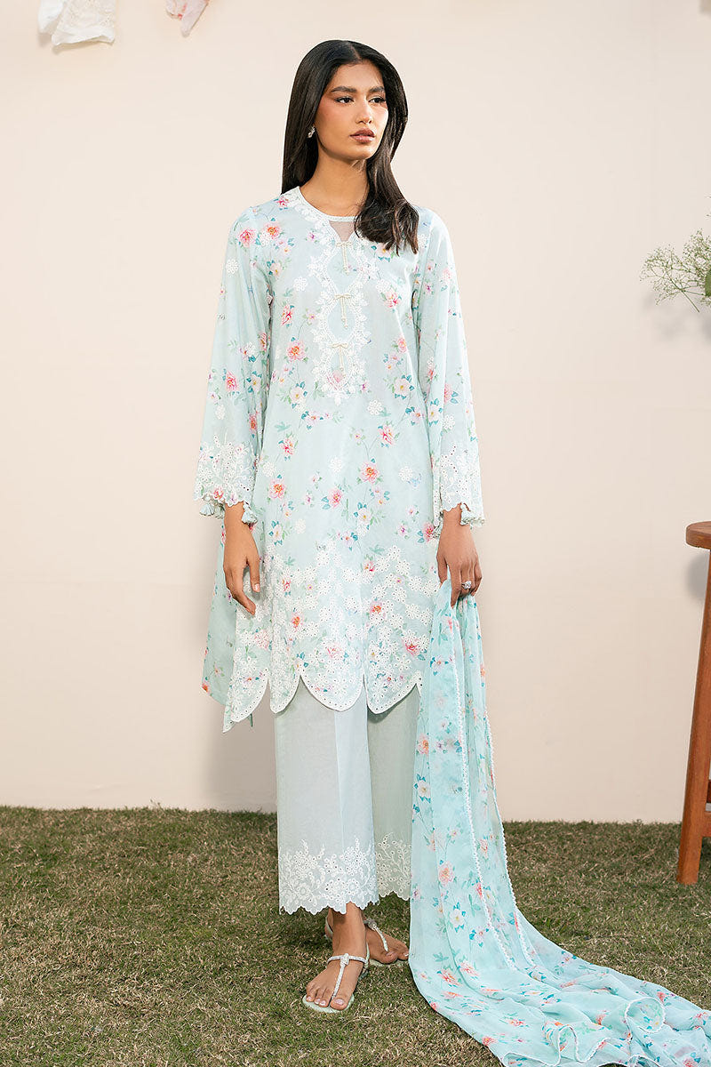 Cross Stitch | Mahiri Lawn 25 | AQUA DEW -  Maria B Ladies Clothes - Original Designer Dress - House of Maryam