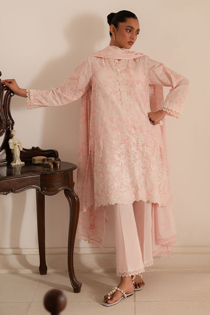 Cross Stitch | Mahiri Lawn 25 | PEACH PEARL -  Cross Stitch Ladies Clothes - Original Designer Dress - House of Maryam