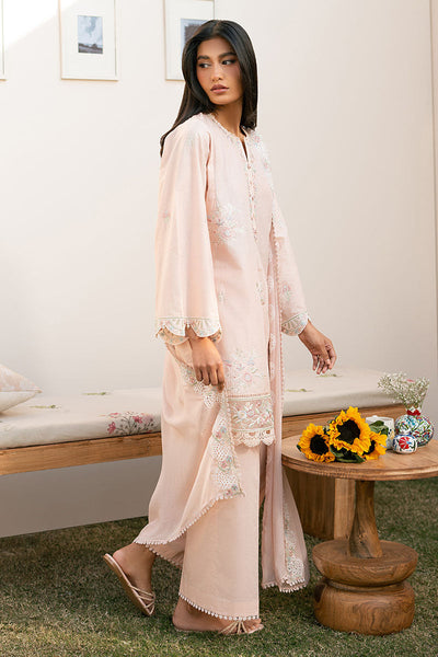 Cross Stitch | Mahiri Lawn 25 | PEACH BLOOM -  Cross Stitch Ladies Clothes - Original Designer Dress - House of Maryam