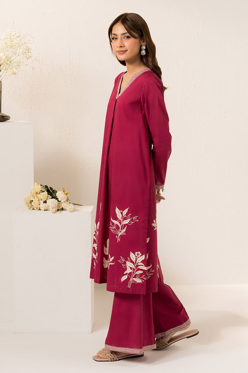 Cross Stitch | Exclusive Pret | Cerise Glow -2 PC (Shirt & Trouser), image 4