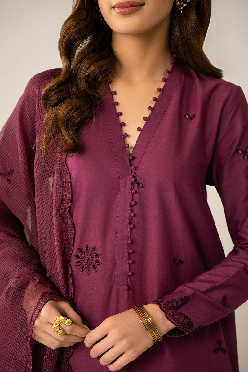 Cross Stitch | Exclusive Pret | Plumeria-2 PC (Shirt & Dupatta)-5