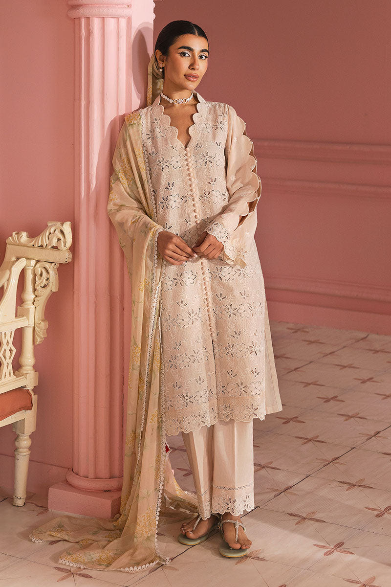Cross Stitch | Premium Lawn 25 | PEACH PARFAIT -  Cross Stitch Ladies Clothes - Original Designer Dress - House of Maryam