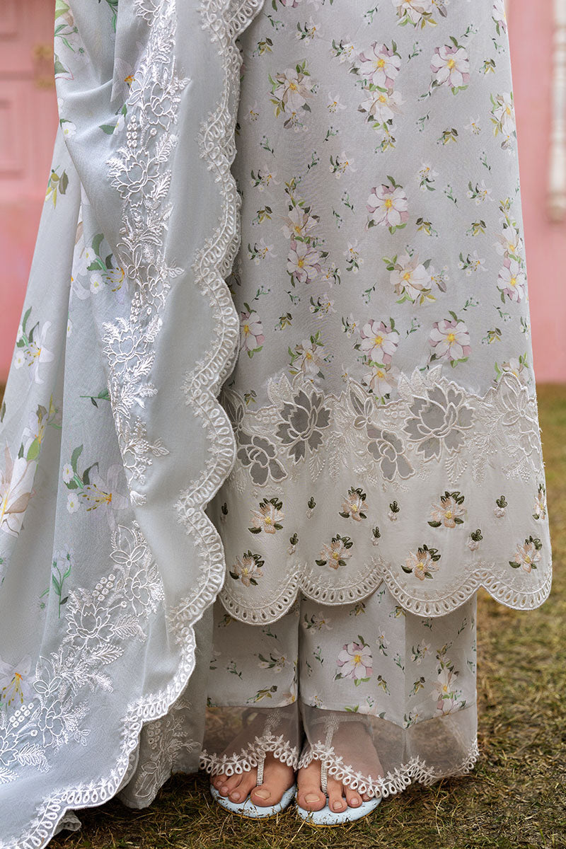 Cross Stitch | Premium Lawn 25 | GRAY FROST -  Cross Stitch Ladies Clothes - Original Designer Dress - House of Maryam