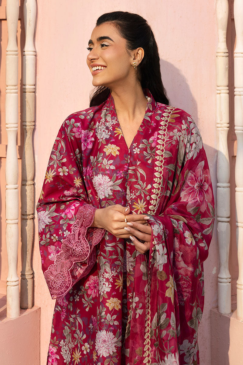 Cross Stitch | Premium Lawn 25 | WHIMSICAL ZEST -  Cross Stitch Ladies Clothes - Original Designer Dress - House of Maryam