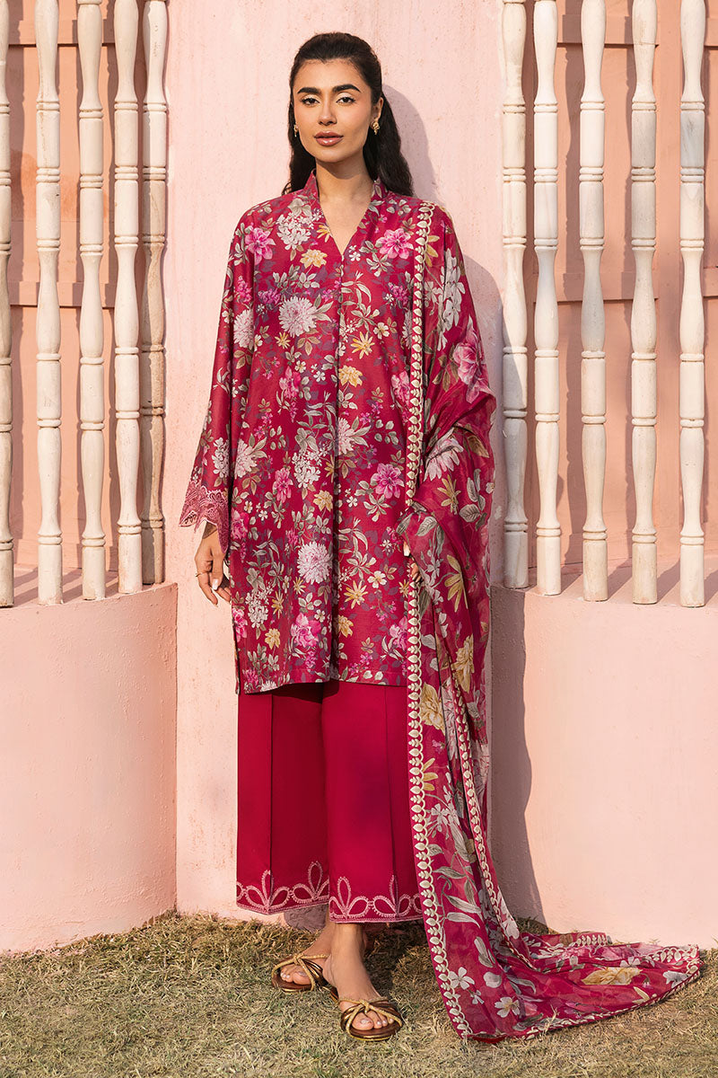 Cross Stitch | Premium Lawn 25 | WHIMSICAL ZEST -  Cross Stitch Ladies Clothes - Original Designer Dress - House of Maryam