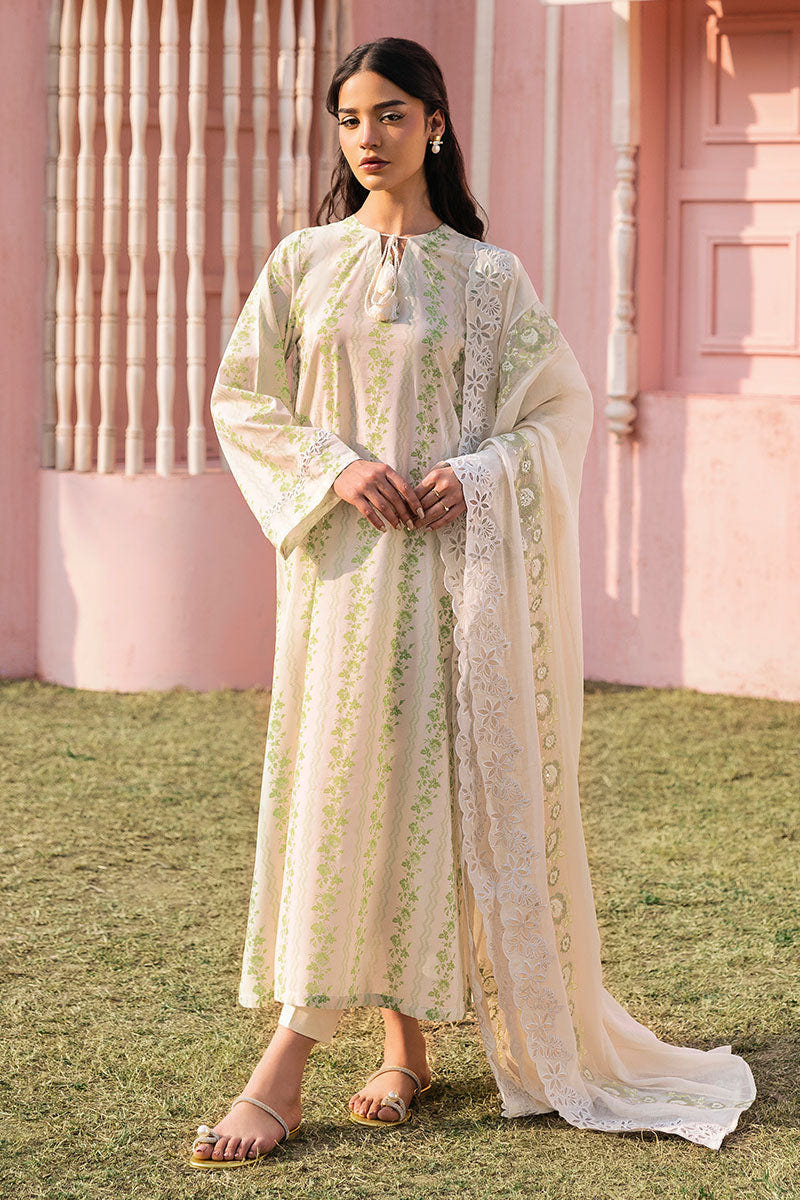 Cross Stitch | Premium Lawn 25 | GREEN TRELLIS -  Cross Stitch Ladies Clothes - Original Designer Dress - House of Maryam