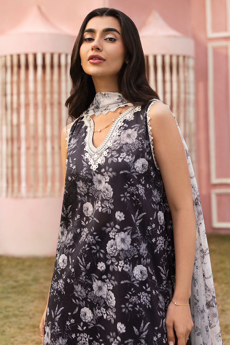 Cross Stitch | Premium Lawn 25 | SOMBER ESCAPE -  Cross Stitch Ladies Clothes - Original Designer Dress - House of Maryam