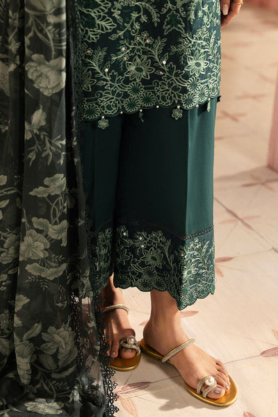 Cross Stitch | Premium Lawn 25 | VIRIDIAN GREEN -  Cross Stitch Ladies Clothes - Original Designer Dress - House of Maryam