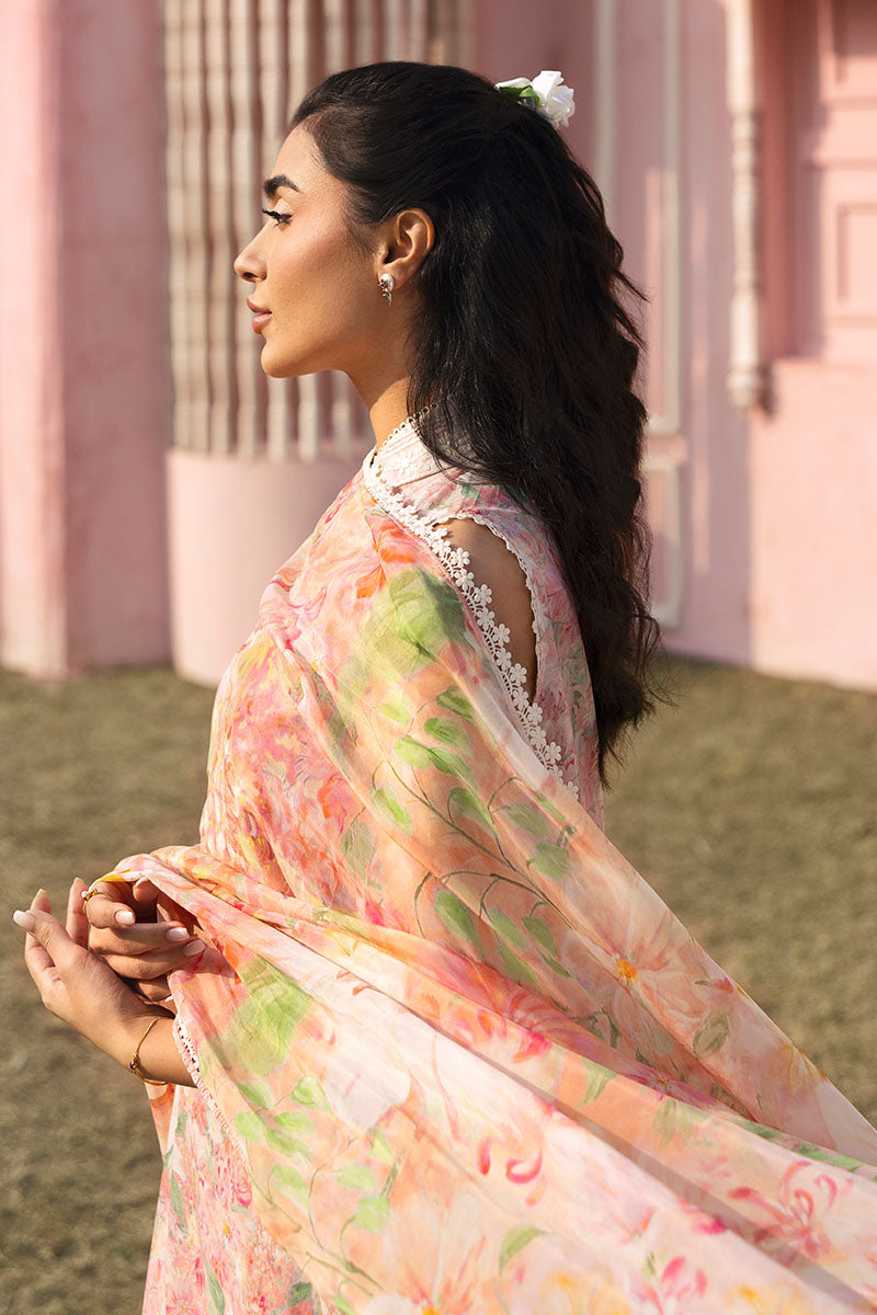 Cross Stitch | Premium Lawn 25 | ALMOND PINK -  Cross Stitch Ladies Clothes - Original Designer Dress - House of Maryam