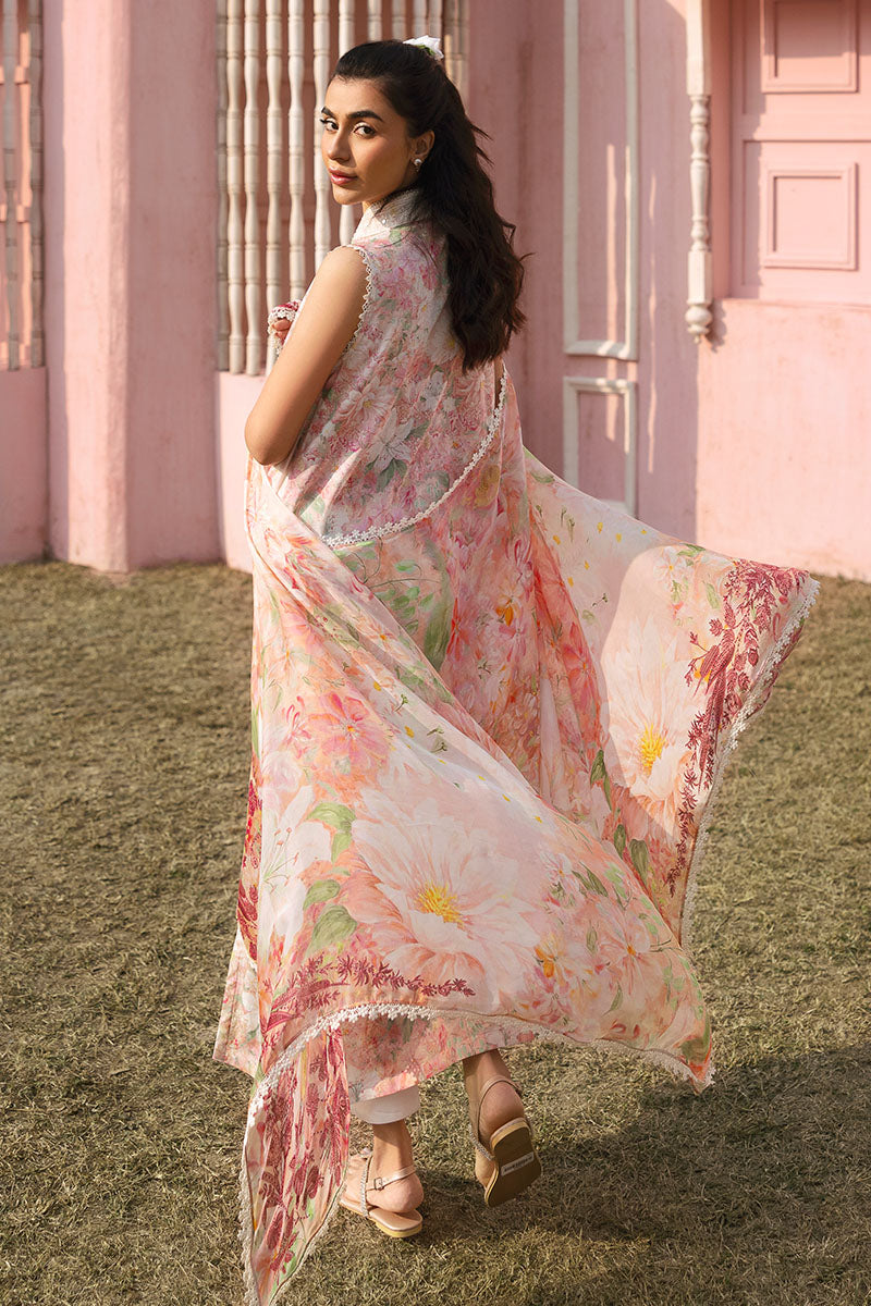 Cross Stitch | Premium Lawn 25 | ALMOND PINK -  Cross Stitch Ladies Clothes - Original Designer Dress - House of Maryam