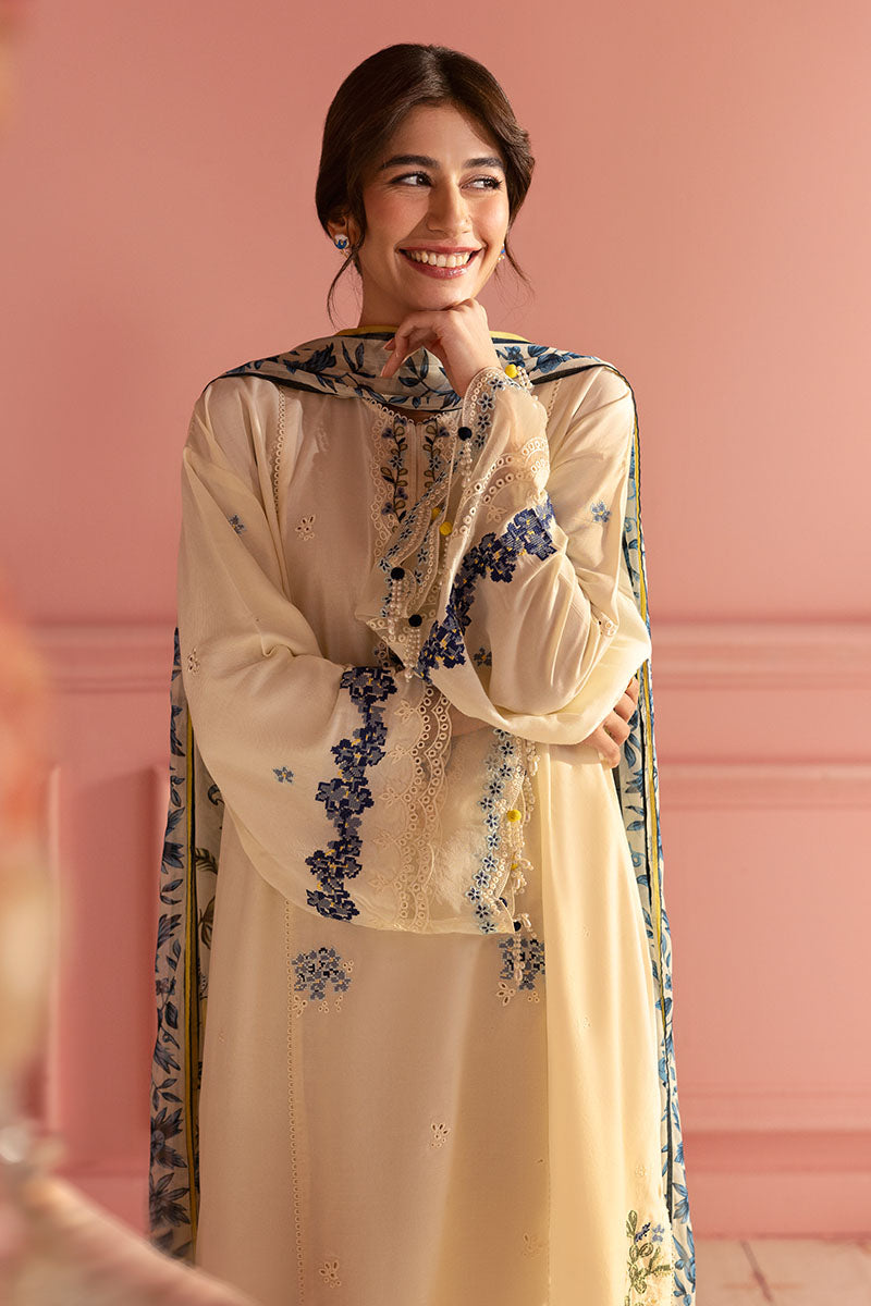 Cross Stitch | Premium Lawn 25 | BLUE ALLURE -  Cross Stitch Ladies Clothes - Original Designer Dress - House of Maryam