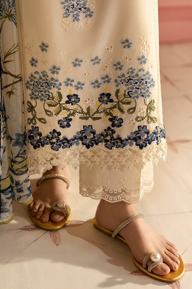 Cross Stitch | Premium Lawn 25 | BLUE ALLURE -  Cross Stitch Ladies Clothes - Original Designer Dress - House of Maryam
