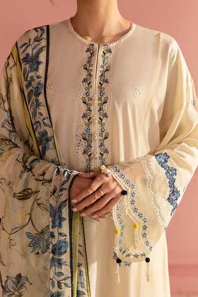 Cross Stitch | Premium Lawn 25 | BLUE ALLURE -  Cross Stitch Ladies Clothes - Original Designer Dress - House of Maryam