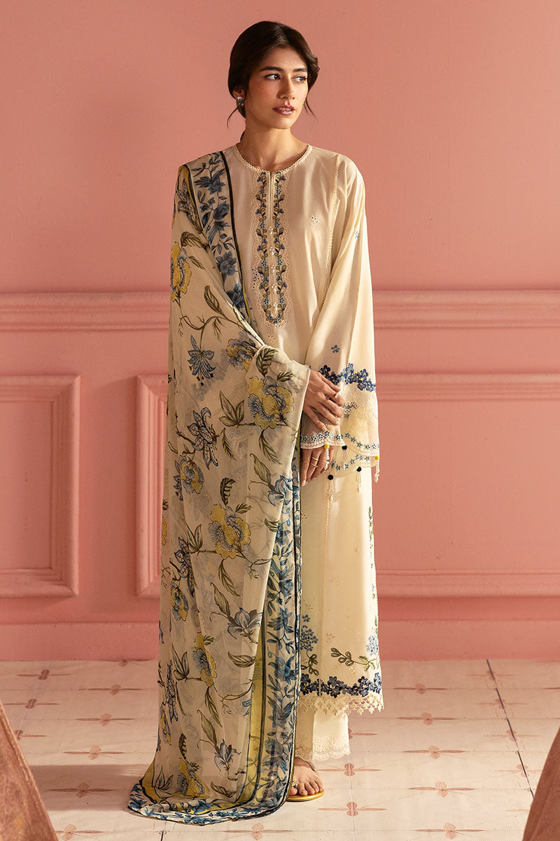Cross Stitch | Premium Lawn 25 | BLUE ALLURE -  Cross Stitch Ladies Clothes - Original Designer Dress - House of Maryam
