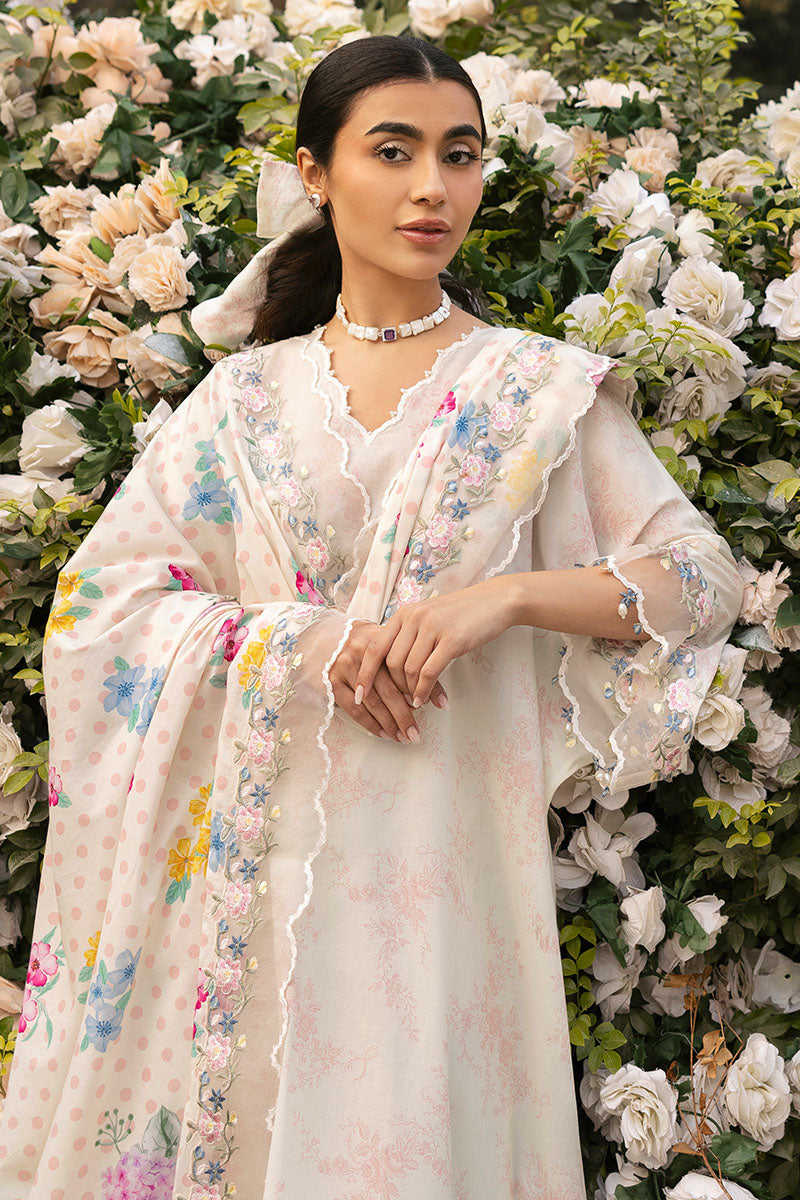 Cross Stitch | Premium Lawn 25 | PASTEL BLOOM -  Cross Stitch Ladies Clothes - Original Designer Dress - House of Maryam