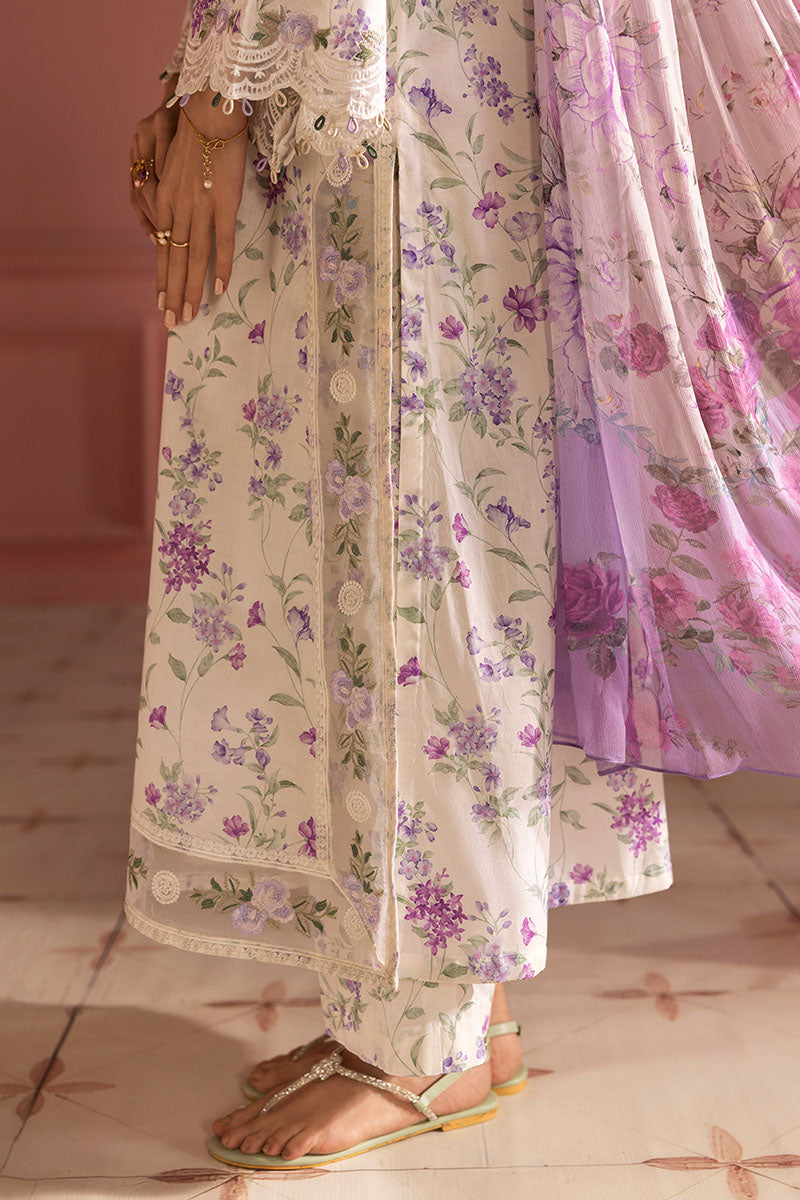 Cross Stitch | Premium Lawn 25 | LILAC BLOOM -  CRO Ladies Clothes - Original Designer Dress - House of Maryam