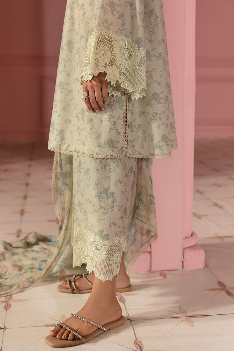 Cross Stitch | Premium Lawn 25 | SAGE GLEAM -  Cross Stitch Ladies Clothes - Original Designer Dress - House of Maryam