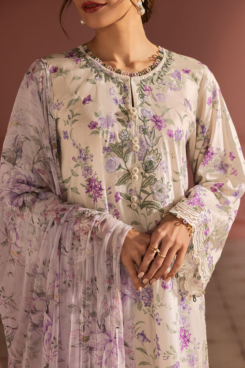 Cross Stitch | Premium Lawn 25 | LILAC BLOOM -  CRO Ladies Clothes - Original Designer Dress - House of Maryam