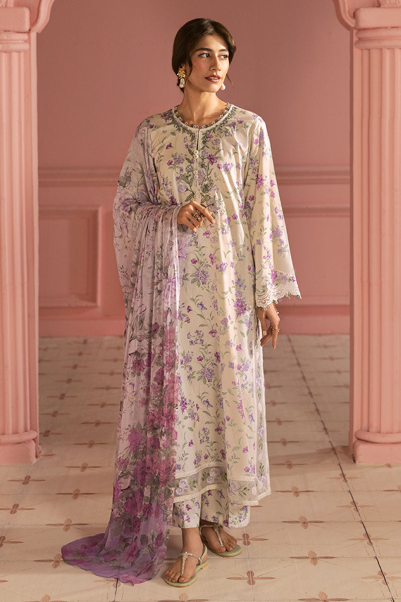 Cross Stitch | Premium Lawn 25 | LILAC BLOOM -  CRO Ladies Clothes - Original Designer Dress - House of Maryam