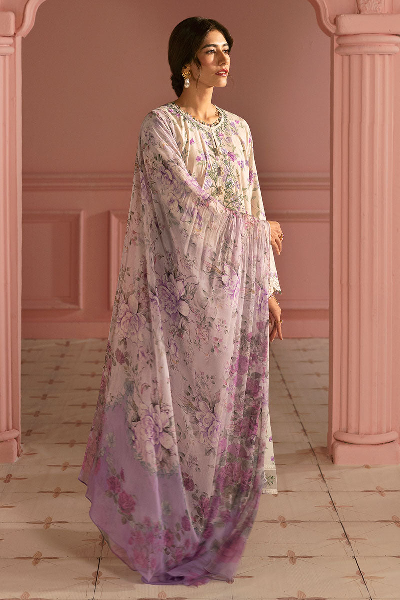 Cross Stitch | Premium Lawn 25 | LILAC BLOOM -  CRO Ladies Clothes - Original Designer Dress - House of Maryam