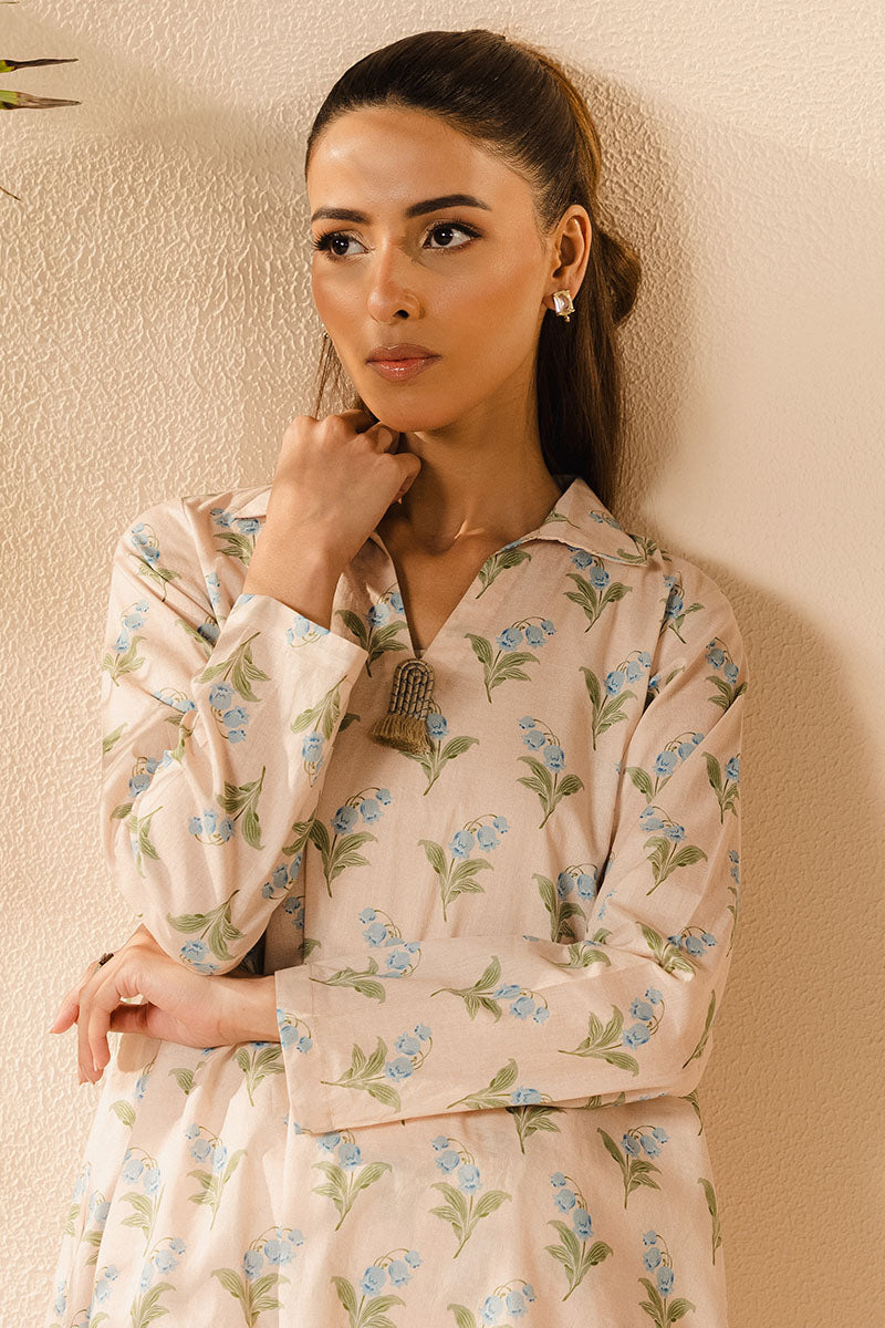 Cross Stitch | Basic Pret | Tulip Bunch-2PC (Shirt & Trouser)-5