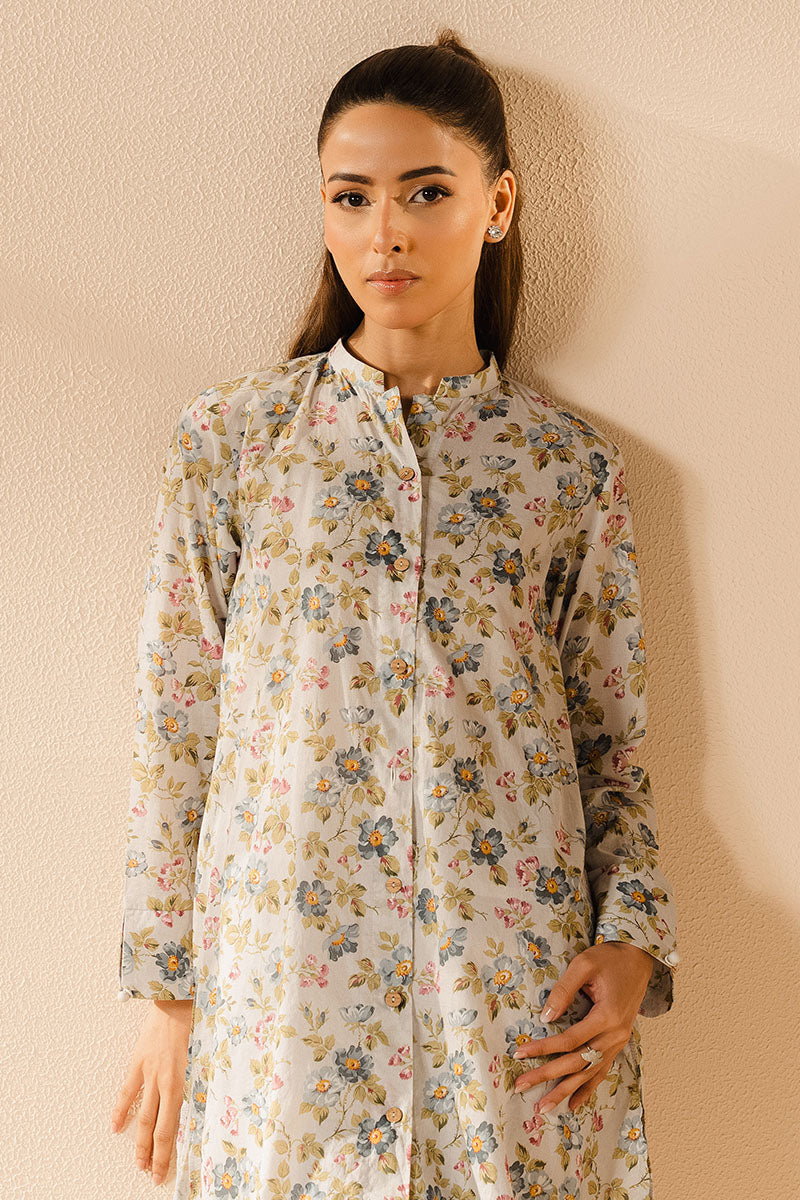 Cross Stitch | Basic Pret | Blue Haze-2PC (Shirt & Trouser)-3
