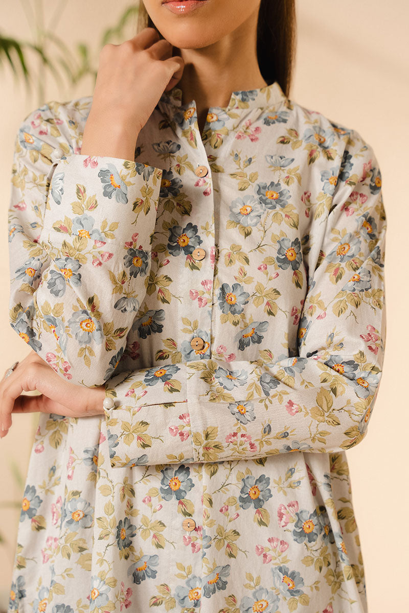 Cross Stitch | Basic Pret | Blue Haze-2PC (Shirt & Trouser)-2