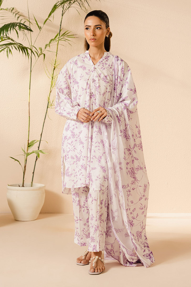 Cross Stitch | Basic Pret | Lilac Muse-3PC (Shirt, Trouser & Dupatta)