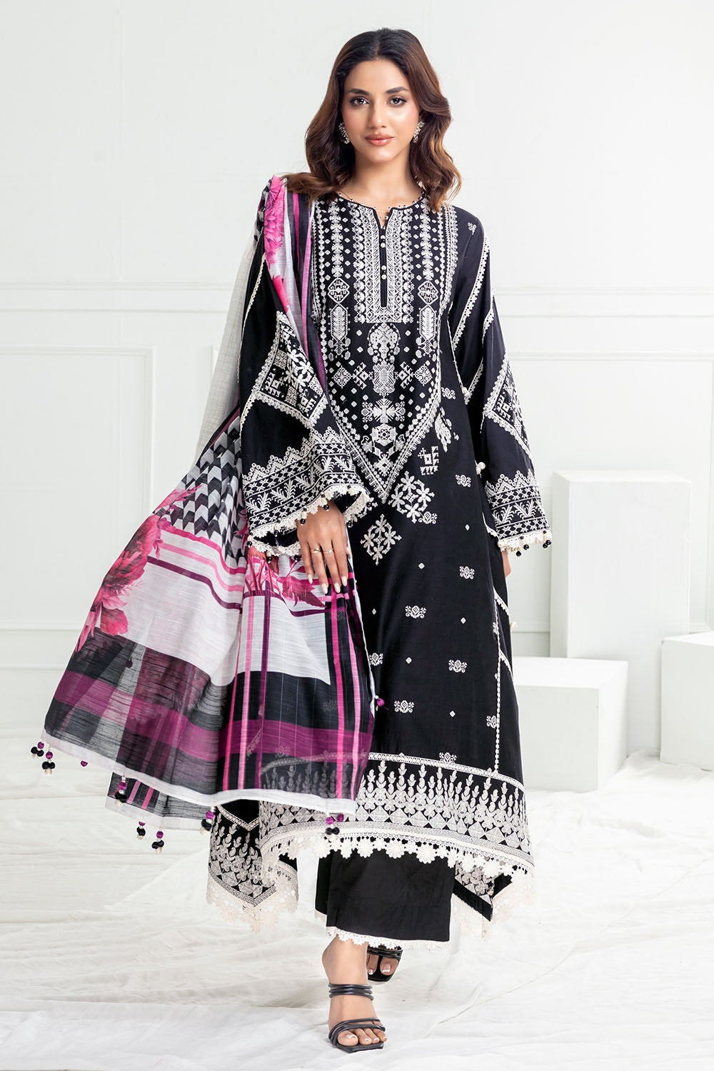 Gul Ahmed | Festive Capsule 25 | SP-52043 -  Gul Ahmed Ladies Clothes - Original Designer Dress - House of Maryam
