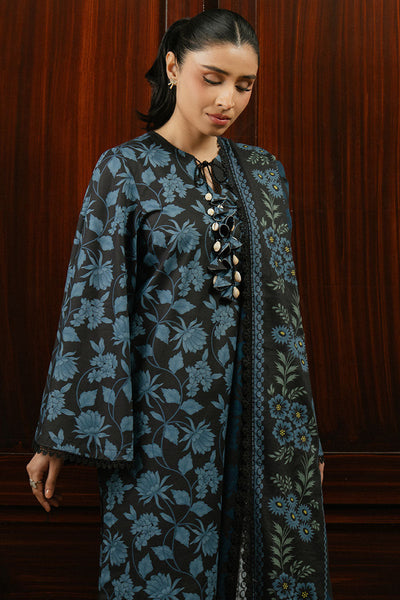 Cross Stitch | Daily Wear 25 | BLUE WAVE-3 PC -  Cross Stitch Ladies Clothes - Original Designer Dress - House of Maryam