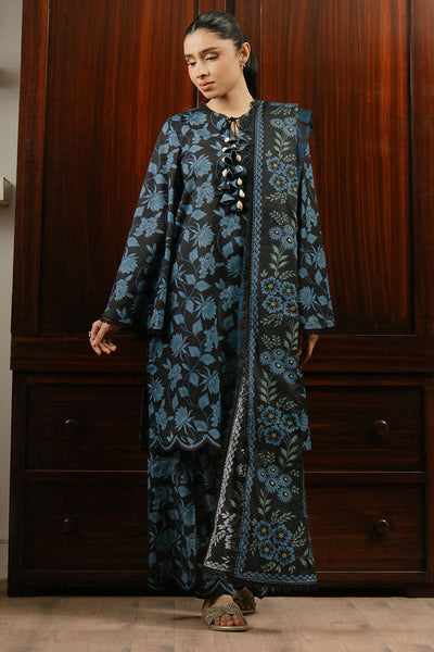 Cross Stitch | Daily Wear 25 | BLUE WAVE-3 PC -  Cross Stitch Ladies Clothes - Original Designer Dress - House of Maryam