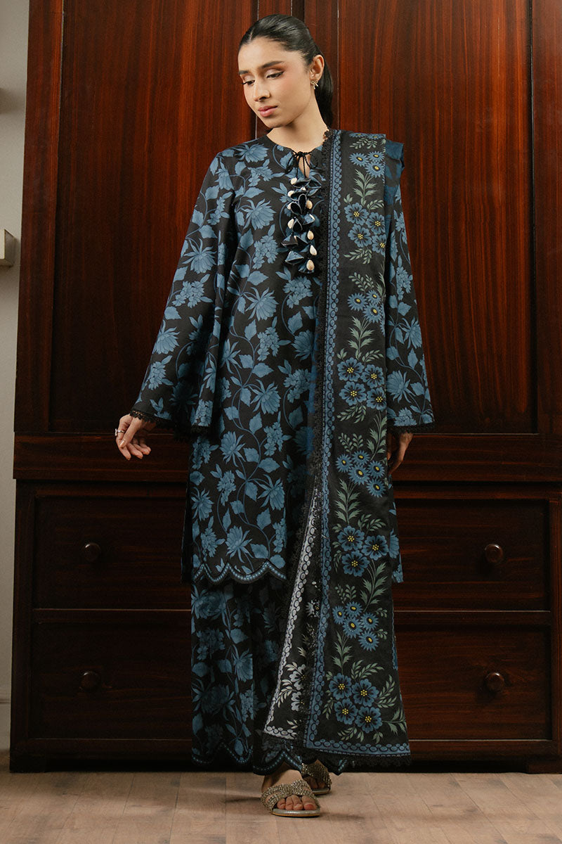 Cross Stitch | Daily Wear 25 | BLUE WAVE-3 PC -  Cross Stitch Ladies Clothes - Original Designer Dress - House of Maryam