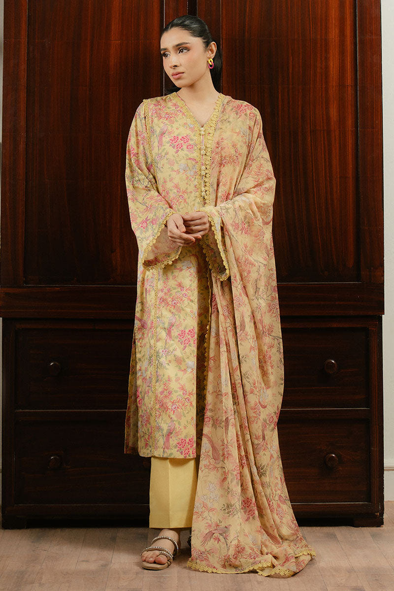 Cross Stitch | Daily Wear 25 | VERDANT GLOOM-3 PC -  Cross Stitch Ladies Clothes - Original Designer Dress - House of Maryam