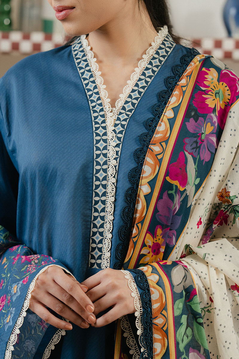 Cross Stitch | Daily Wear 25 | MIDNIGHT TIDE-3 -  Cross Stitch Ladies Clothes - Original Designer Dress - House of Maryam