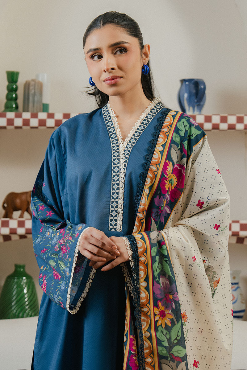 Cross Stitch | Daily Wear 25 | MIDNIGHT TIDE-3 -  Cross Stitch Ladies Clothes - Original Designer Dress - House of Maryam