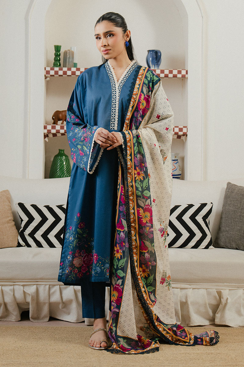 Cross Stitch | Daily Wear 25 | MIDNIGHT TIDE-3 -  Cross Stitch Ladies Clothes - Original Designer Dress - House of Maryam