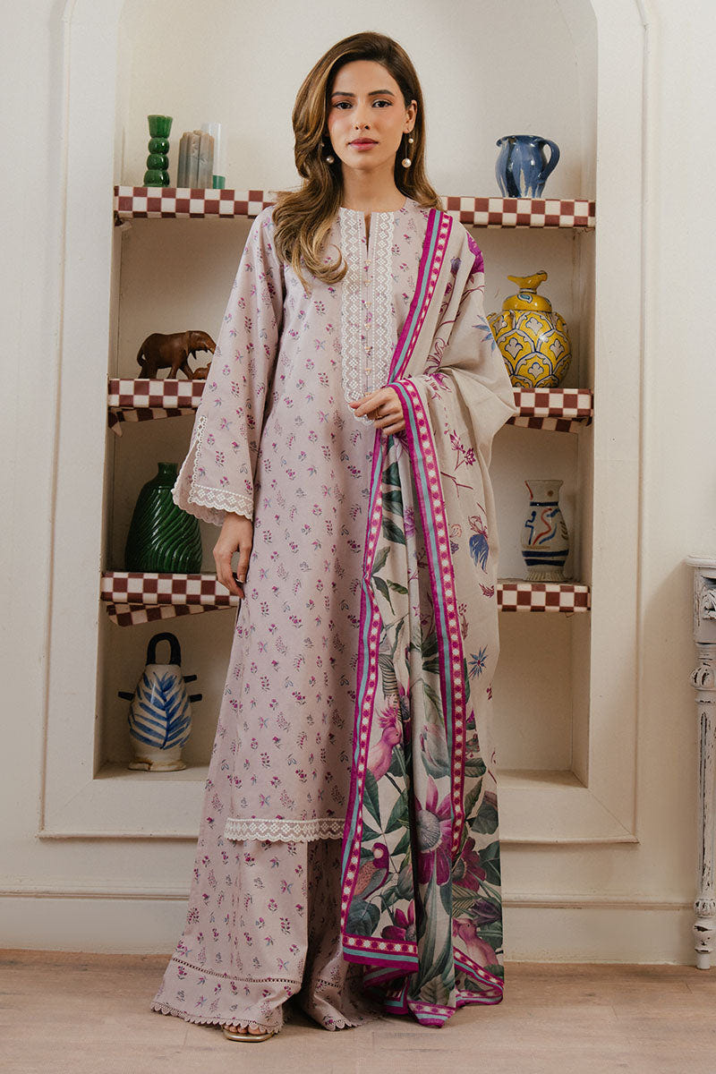 Cross Stitch | Daily Wear 25 | LILAC HORIZON-3 PC -  Cross Stitch Ladies Clothes - Original Designer Dress - House of Maryam