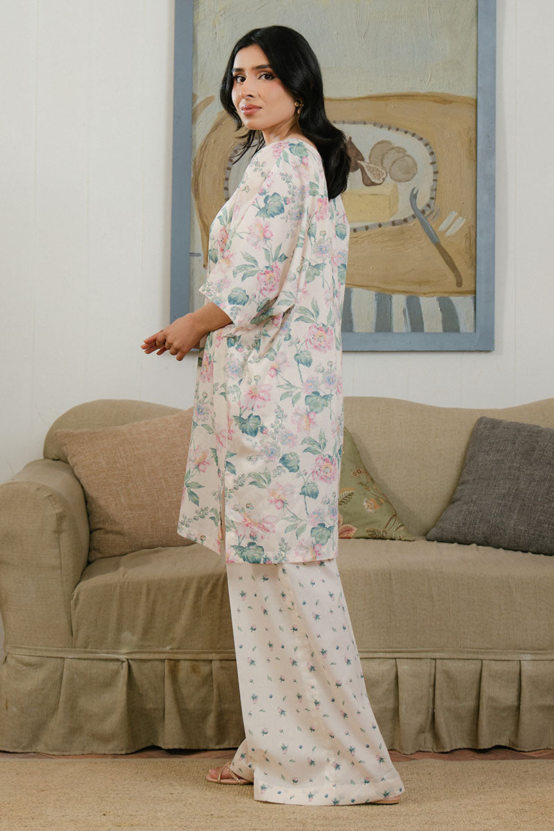 Cross Stitch | Daily Wear 25 | WHITE ORNATE-2 PC -  Cross Stitch Ladies Clothes - Original Designer Dress - House of Maryam