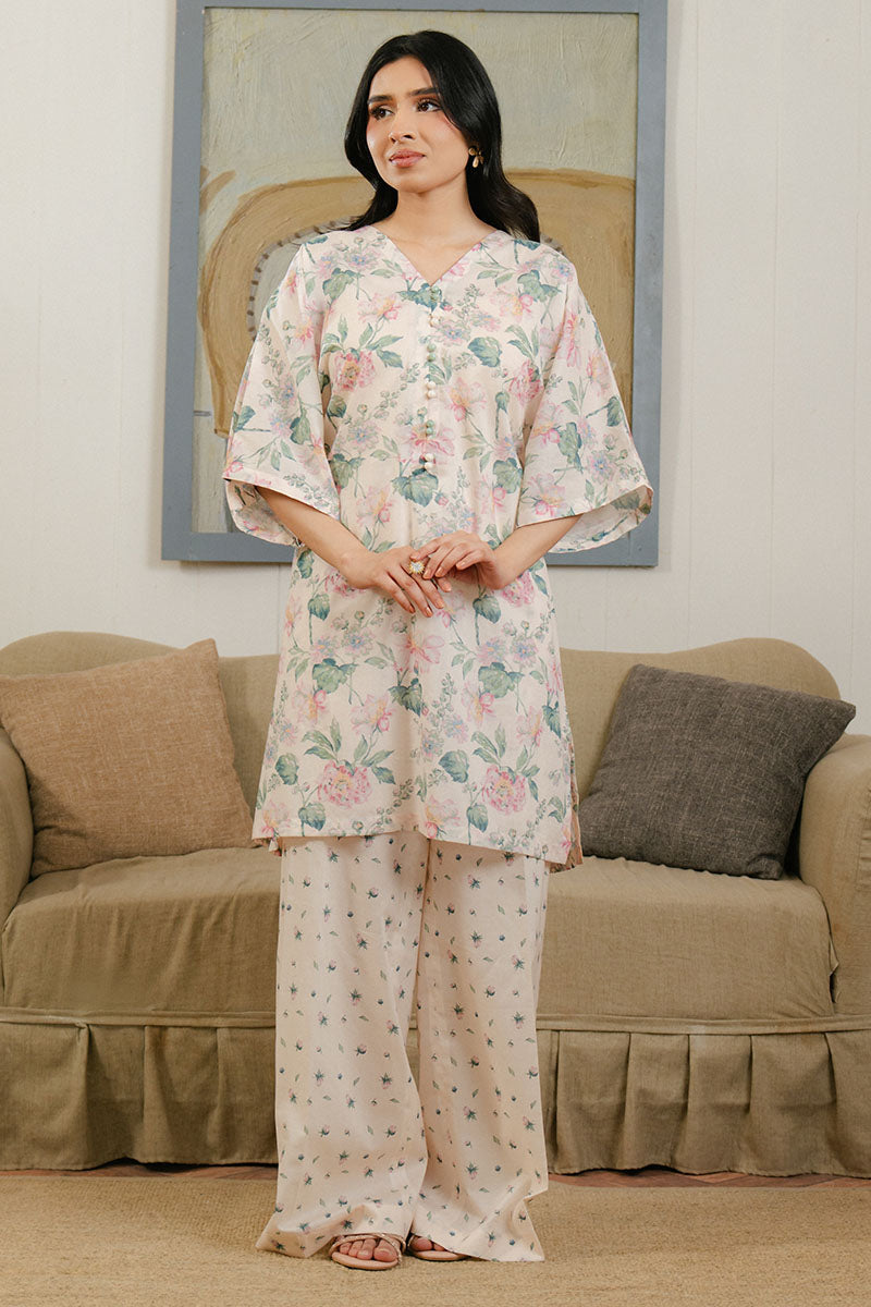 Cross Stitch | Daily Wear 25 | WHITE ORNATE-2 PC -  Cross Stitch Ladies Clothes - Original Designer Dress - House of Maryam