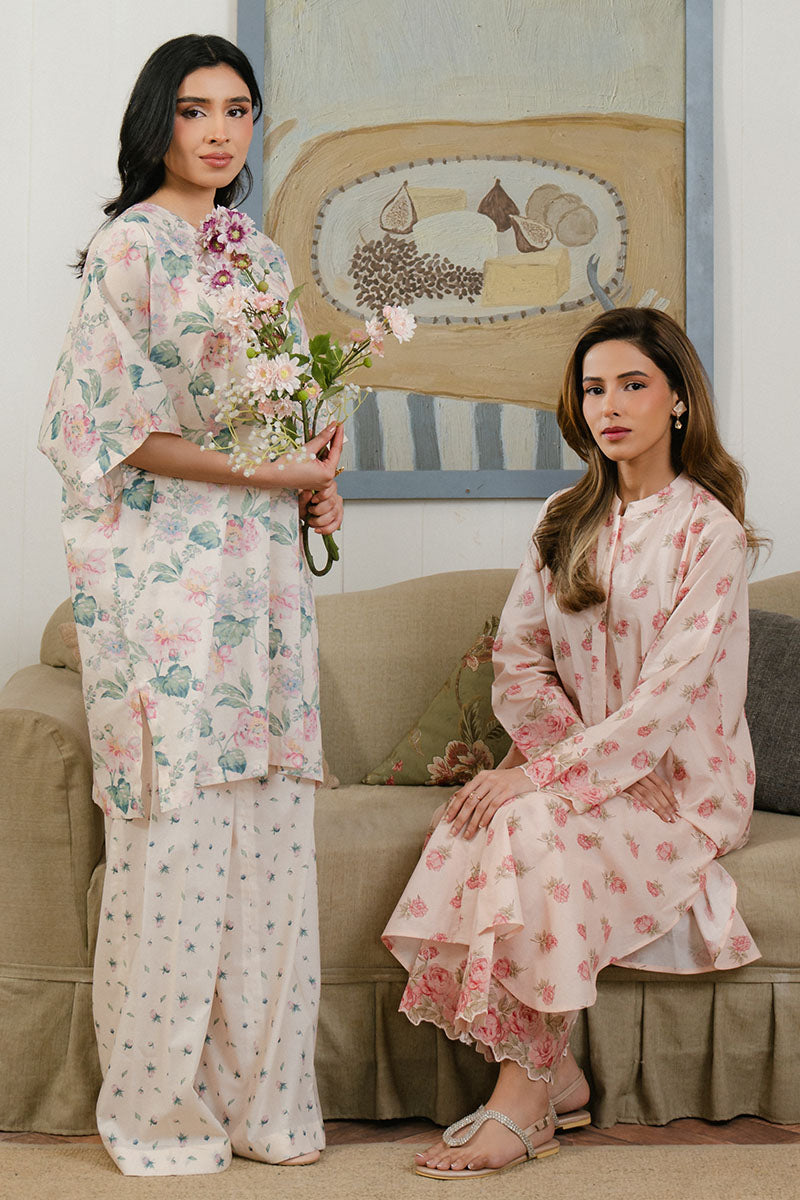 Cross Stitch | Daily Wear 25 | PEACH DUST-2 PC -  Cross Stitch Ladies Clothes - Original Designer Dress - House of Maryam