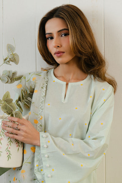 Cross Stitch | Daily Wear 25 | DAISY BLOOM-3 PC -  Cross Stitch Ladies Clothes - Original Designer Dress - House of Maryam