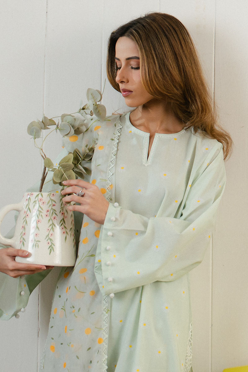 Cross Stitch | Daily Wear 25 | DAISY BLOOM-3 PC -  Cross Stitch Ladies Clothes - Original Designer Dress - House of Maryam