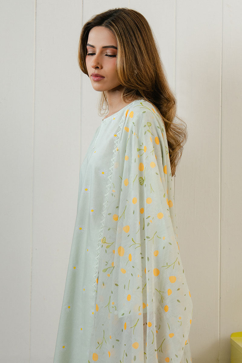 Cross Stitch | Daily Wear 25 | DAISY BLOOM-3 PC -  Cross Stitch Ladies Clothes - Original Designer Dress - House of Maryam