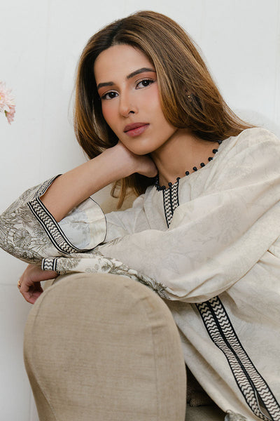Cross Stitch | Daily Wear 25 | BISQUE TALE-2 PC -  Cross Stitch Ladies Clothes - Original Designer Dress - House of Maryam